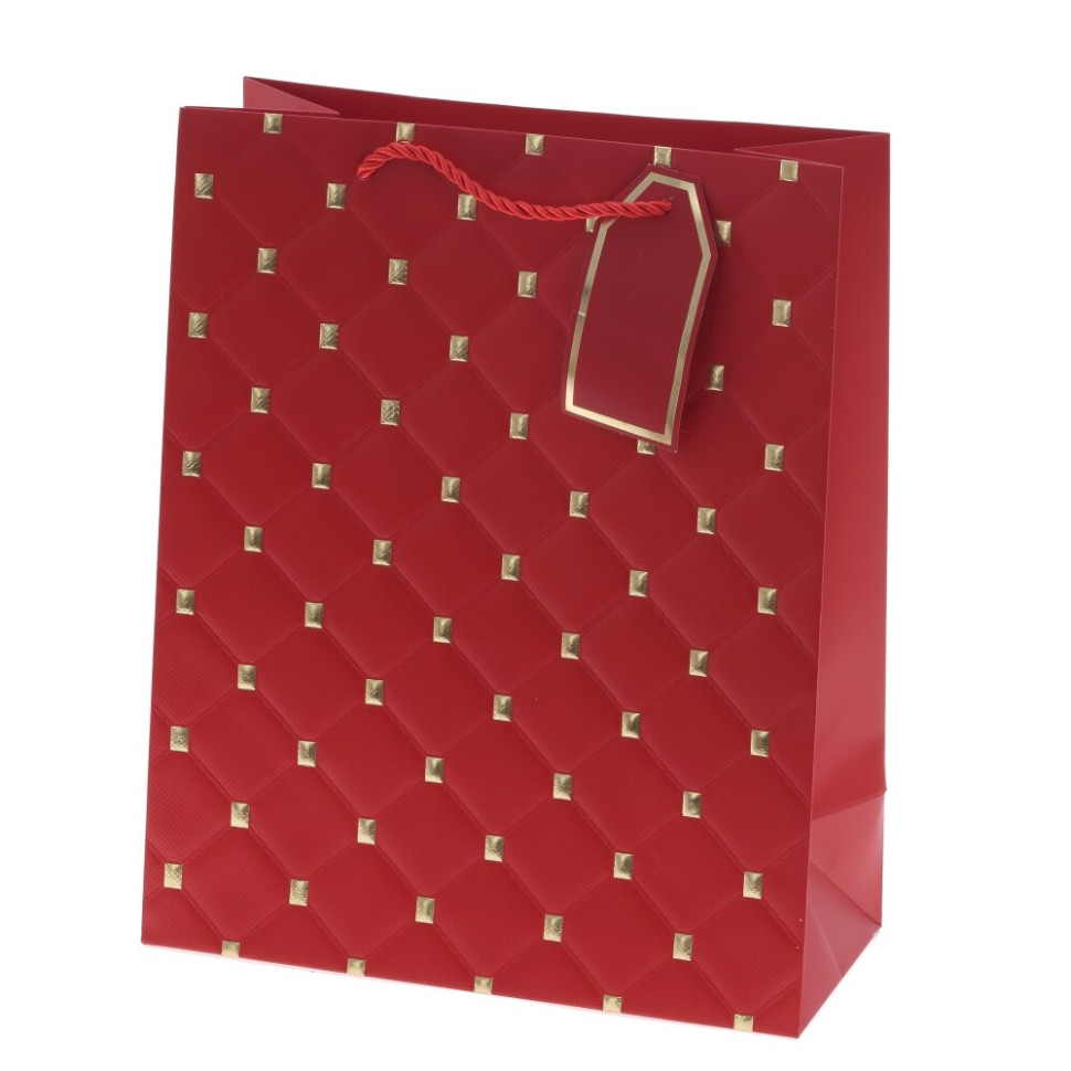 Пакет подарочный M (бумага 210г/м2, блок 12шт), L26 W12 H32 см, 8в.