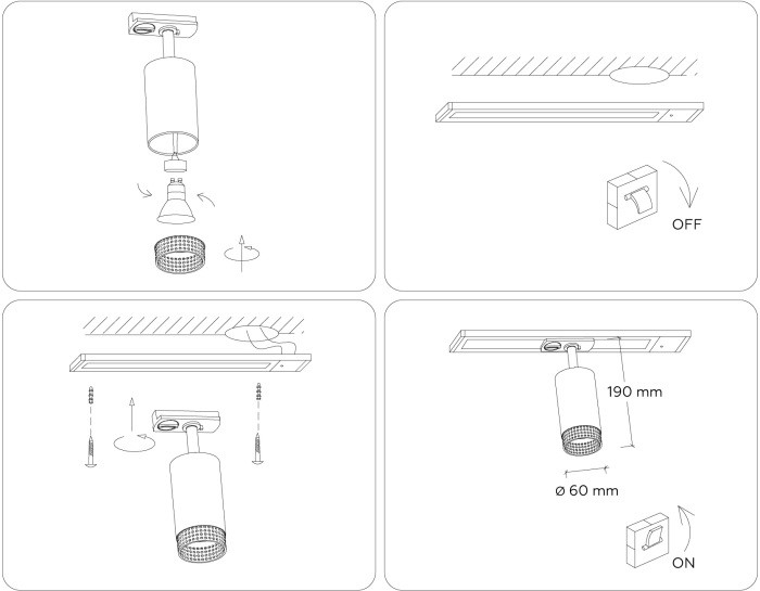 Трековый светильник Track System GL5161 Ambrella
