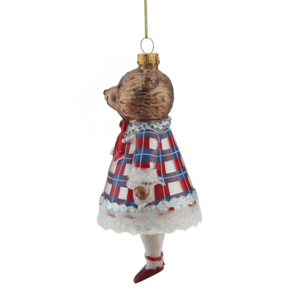 Украшение новогоднее "Медведь", L7 W7 H16,5 см