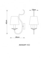 Бра Andrea A6352AP-1CC Arte Lamp Бра Andrea A6352AP-1CC Arte Lamp