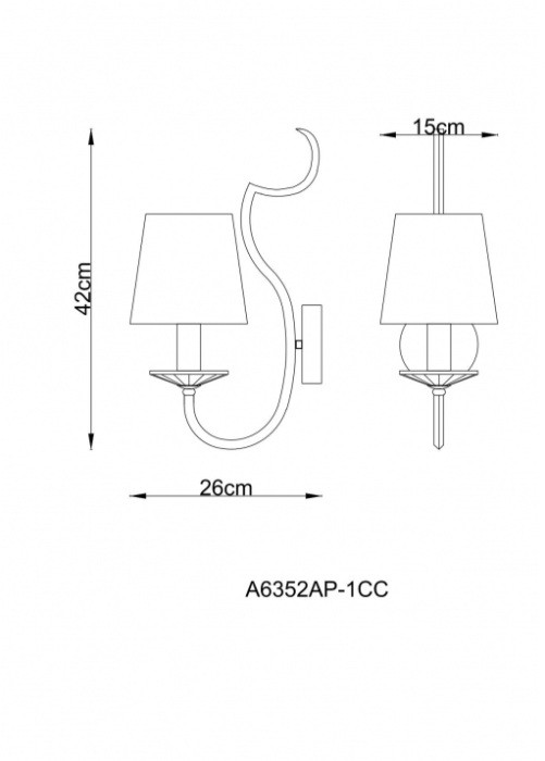 Бра Andrea A6352AP-1CC Arte Lamp