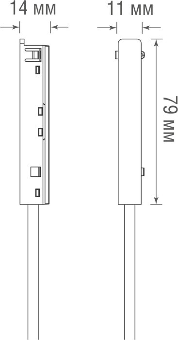 Адаптер с подводом питания Slim Line Power connector DLS B Donolux