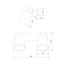Настенный светильник Eurosvet 20080/2 хром/голубой