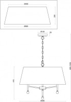 Подвесная люстра Rosemary FR5190PL-05BS3 Freya