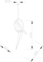 Подвесной светильник Birds V3071-1PL Moderli