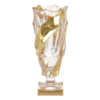 Ваза для цветов н/н 38см."Flamenco Belt" золотая