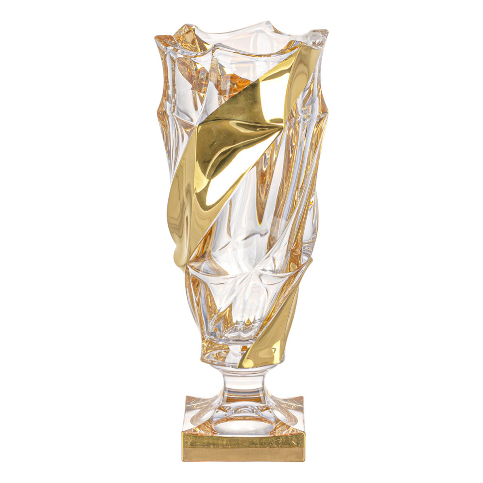 Ваза для цветов н/н 38см."Flamenco Belt" золотая