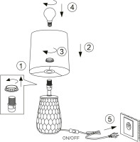 Интерьерная настольная лампа Bertha 7071-502 Rivoli Интерьерная настольная лампа Bertha 7071-502 Rivoli