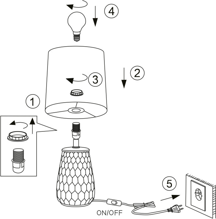 Интерьерная настольная лампа Bertha 7071-502 Rivoli