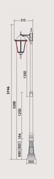 Наземный фонарь BREMEN 79832/PART A/DOWN Bl Oasis Light