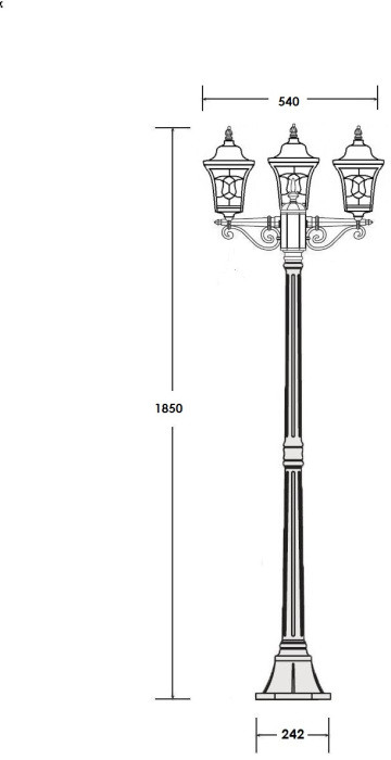 Наземный фонарь VENECIA 2S 91808SB Bl Oasis Light