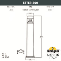 Наземный светильник Ester DS1.564.000.WXD1L Fumagalli Наземный светильник Ester DS1.564.000.WXD1L Fumagalli