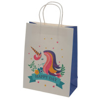 Пакет подарочный M (бумага 120г/м2, блок 12шт), L21,5 W10 H28 см, 3в.