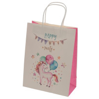 Пакет подарочный M (бумага 120г/м2, блок 12шт), L21,5 W10 H28 см, 3в.