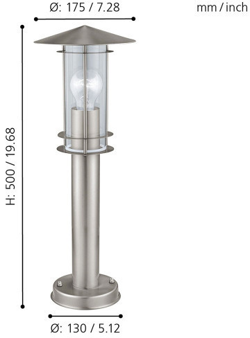 Наземный фонарь Lisio 30187 Eglo