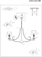 Подвесная люстра Empire A5012LM-6RB Arte Lamp Подвесная люстра Empire A5012LM-6RB Arte Lamp