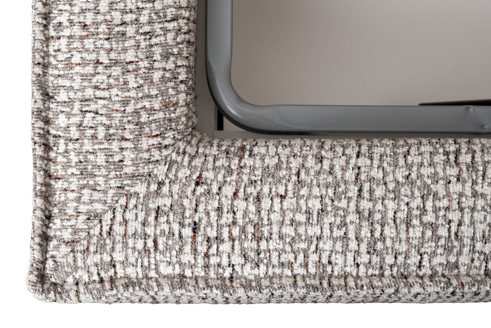 Кровать Runa детская угловая с подъемным механизмом шенилл серый