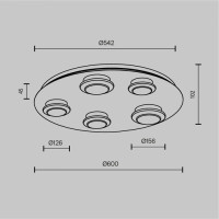 Потолочный светильник Pharao MOD361CL-L58BS3K Maytoni Потолочный светильник Pharao MOD361CL-L58BS3K Maytoni
