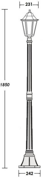Наземный фонарь PETERSBURG ECONOM 79808E Bl Oasis Light