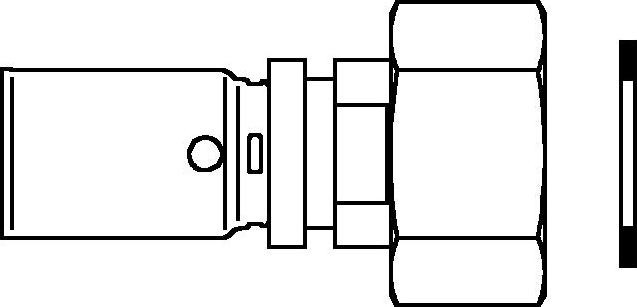 Переходник Oventrop Cofit P 16хG1/2" никелированный с накидной гайкой