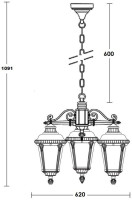 Уличный светильник подвесной  79750S/3 Bl Oasis Light