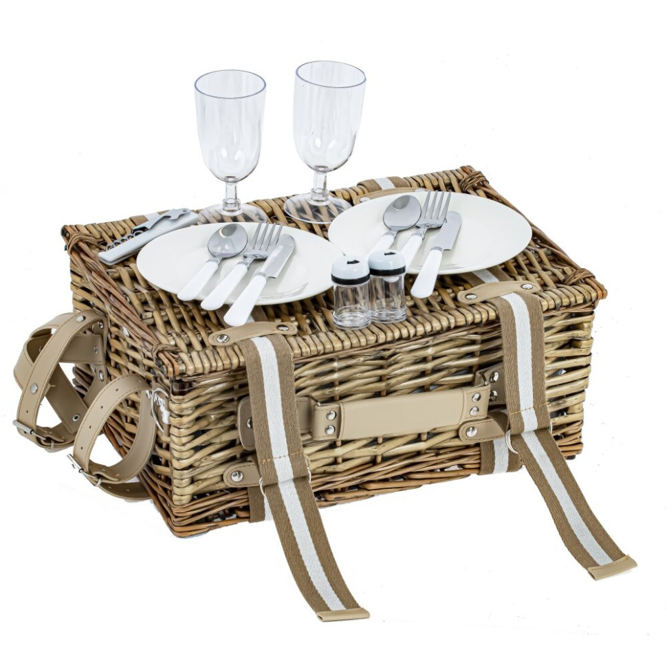 Корзина для пикника на 2 персоны, L44 W31 H17 см