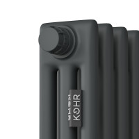 Стальной трубчатый радиатор Kohr Heim 3030/22 секции H01 с нижним подключением черный