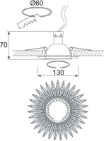 Точечный светильник N1555 N1552-Old Silver Donolux