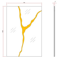 Зеркало с золотым декором Зеркало с золотым декором