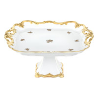 Блюдо квадратное н/н 30см."Роза золотая"