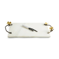 Доска для сыра с ножом Michael Aram "Butterfly Ginkgo", 47х25 см, мрамор