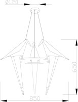 Подвесной светильник Birds V3071-3PL Moderli