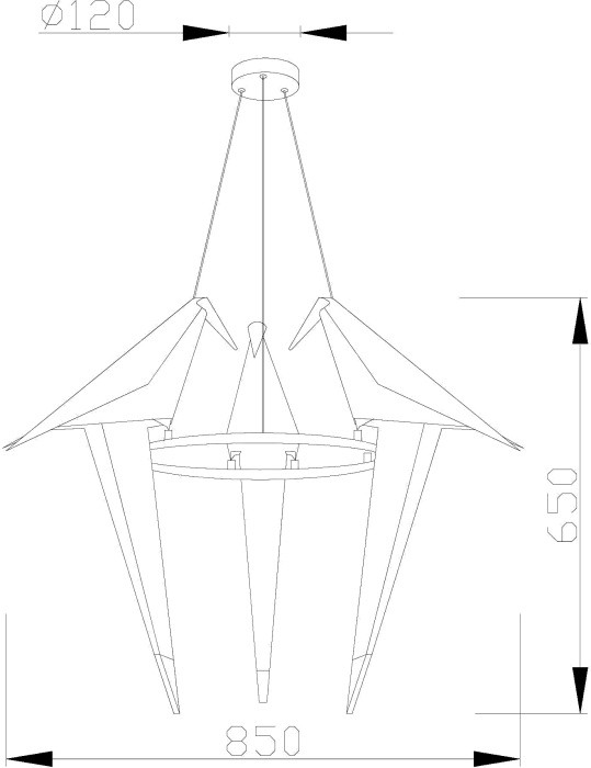 Подвесной светильник Birds V3071-3PL Moderli