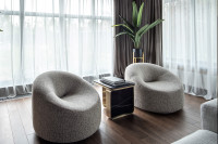 Кресло вращающееся Luna шенилл серое Кресло вращающееся Luna шенилл серое