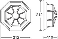 Настенный светильник уличный SIDNEY 10834 Gb Oasis Light