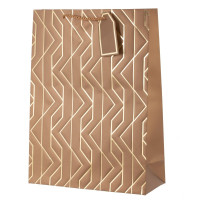 Пакет подарочный L (бумага 210г/м2, блок 12шт), L31 W12 H42 см, 5в.