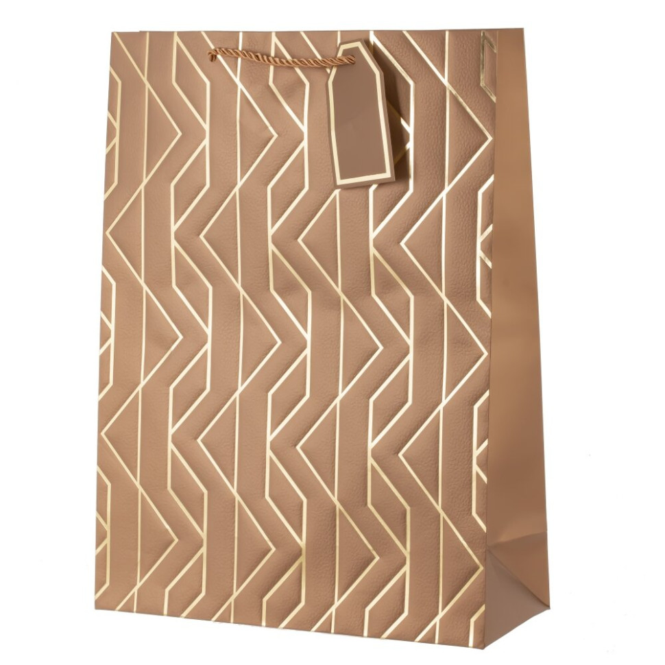 Пакет подарочный L (бумага 210г/м2, блок 12шт), L31 W12 H42 см, 5в.