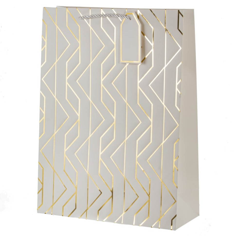 Пакет подарочный L (бумага 210г/м2, блок 12шт), L31 W12 H42 см, 5в.