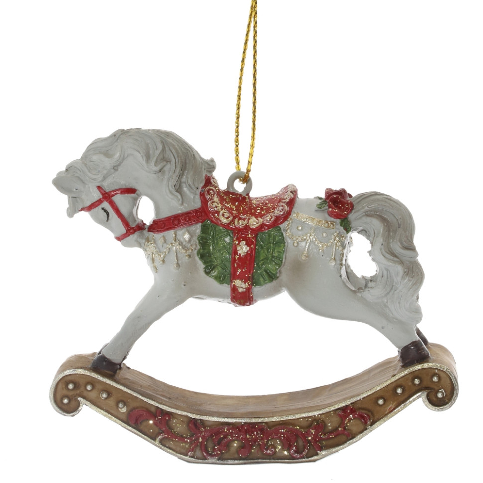 Украшение новогоднее "Лошадка-качалка", L7,5 W2 H6,5 см