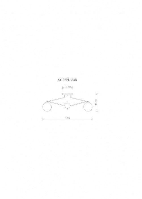 Потолочная люстра Enigma A3133PL-8AB Arte Lamp