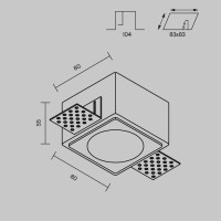 Точечный светильник Gyps Modern DL123-GU10-01-W Maytoni