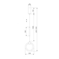 Подвесной светодиодный светильник Eurosvet Rim 90165/1 золото