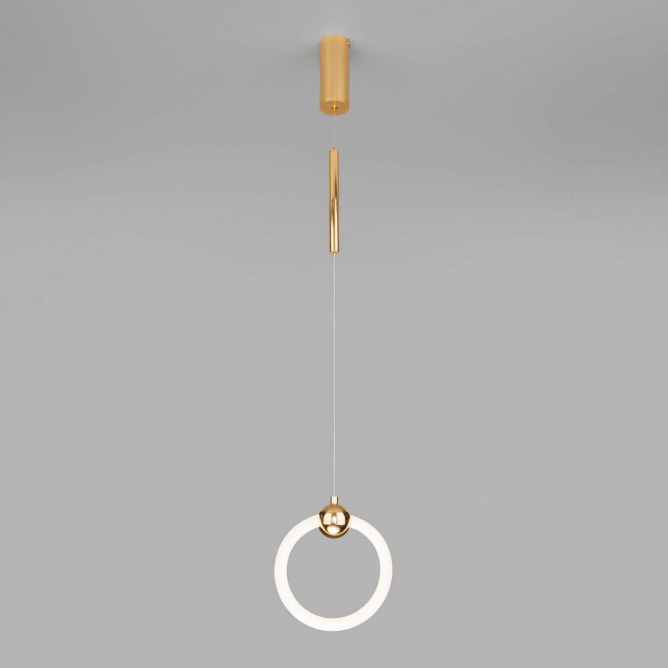 Подвесной светодиодный светильник Eurosvet Rim 90165/1 золото