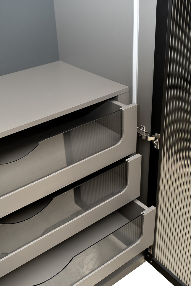 Шкаф Alto двухдверный с выдвижными ящиками цвет серый кобальт