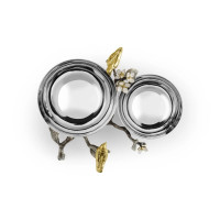 Менажница Michael Aram "Lovebirds", 2 секции, 24х21 см