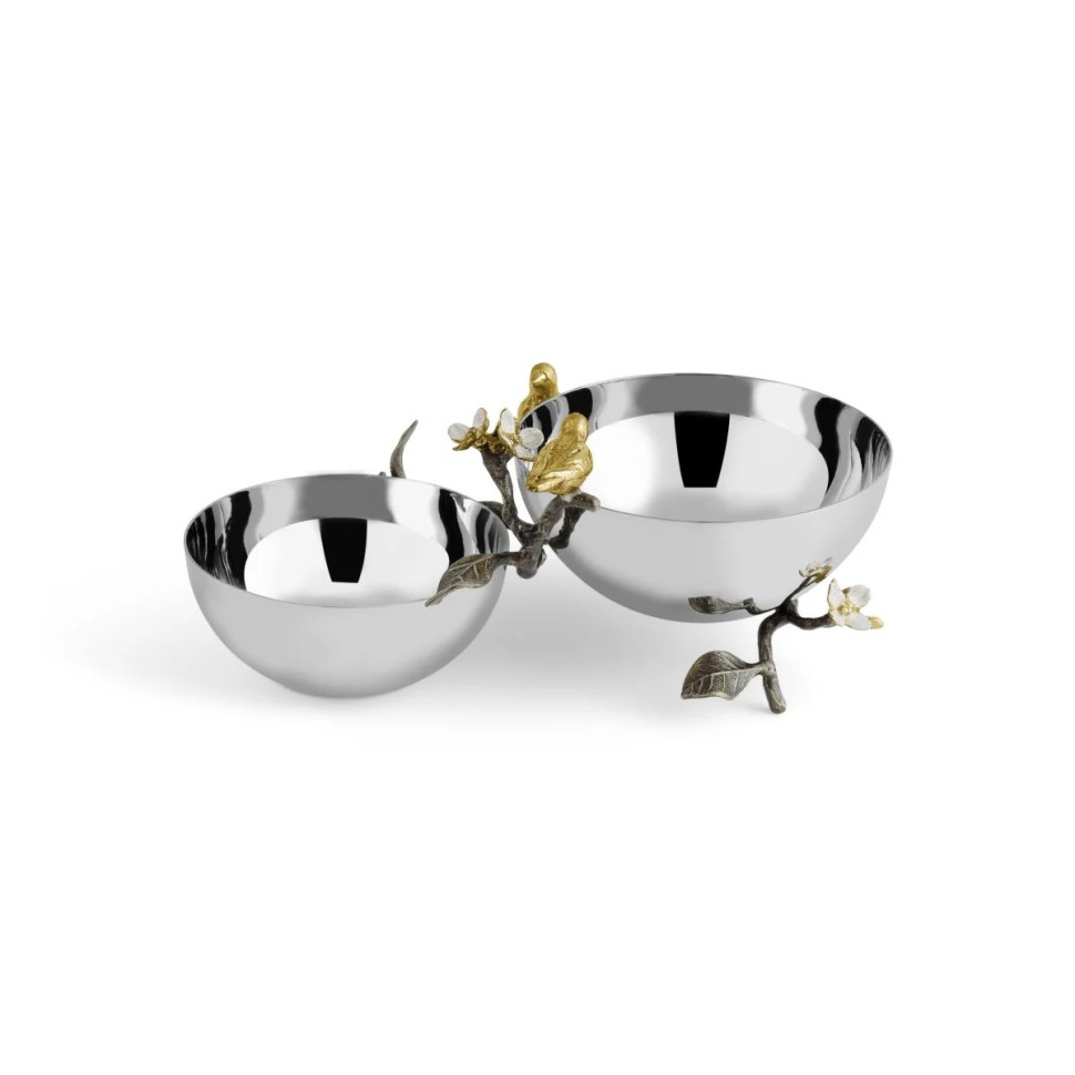 Менажница Michael Aram "Lovebirds", 2 секции, 24х21 см