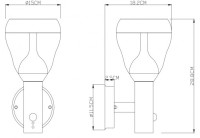 Настенный светильник уличный Monte 32250S Globo Настенный светильник уличный Monte 32250S Globo