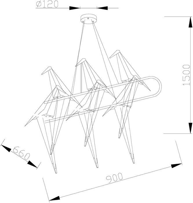 Подвесной светильник Birds V3073-6PL Moderli