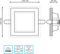 Точечный светильник Glass 948111218 Gauss Точечный светильник Glass 948111218 Gauss