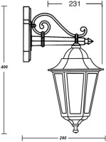 Настенный фонарь уличный PETERSBURG ECONOM 79802E Bl Oasis Light Настенный фонарь уличный PETERSBURG ECONOM 79802E Bl Oasis Light